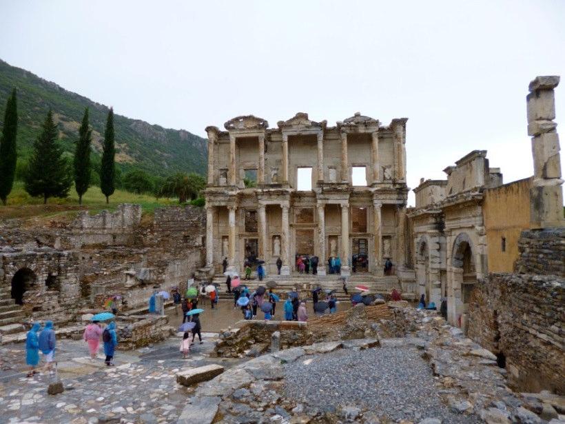 Kusadasi is located near the ruins of Ephesus and is a popular destination for tourists.