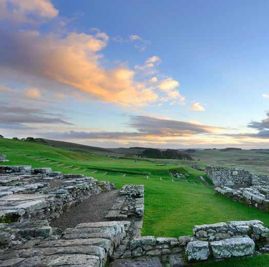 two On the second day, after a hearty full English breakfast, you can start the journey west from Newcastle, following the footsteps of the Romans along Hadrian s Wall.