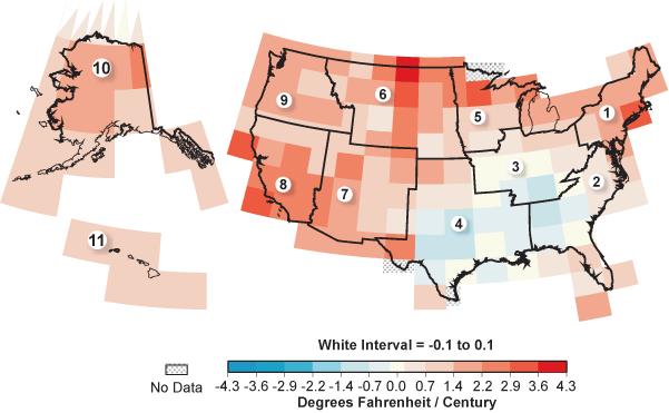 Warming Trend Observed in Most of US Annual Mean US