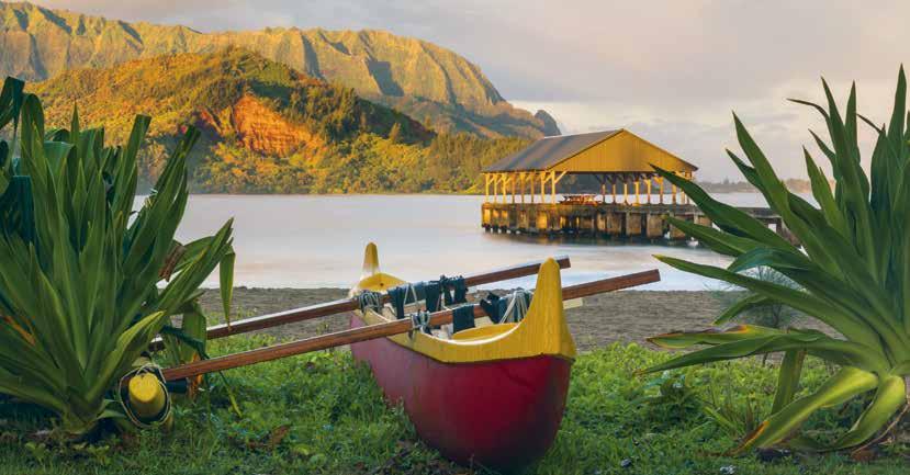 Travel Tips Hanalei Pier, Kaua i How to Get There BY AIR Qantas operates direct services from Sydney to Honolulu five times per week, with same day connections with Hawaiian Airlines to Maui, Kaua i