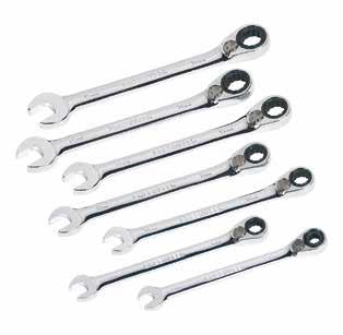 Hardened for durability and longer life. 0354-02 89274 7-Piece Combination Ratcheting Wrench Set: Contains - Sizes 7, 9, 10, 11, 13, 14, and 15 mm 1.