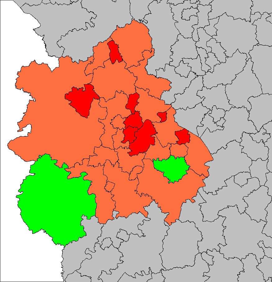 Figure 14: Rates of claims leading to possession orders,, West Midlands region map Stoke-on- Trent KEY: Rate of mortgage claims leading to possession orders Higher rate Telford & Wr. Cannock Ch.