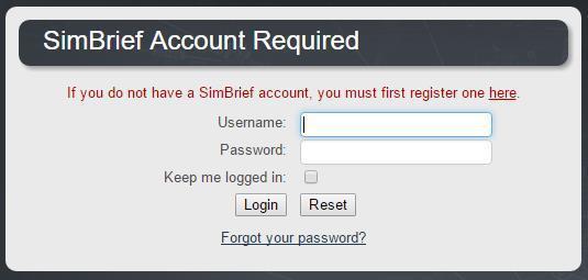 11.2.0 SimBrief 11.2.1 SimBrief requires an independent username and password from the myvac portal.