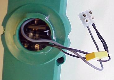 Motor leadwires from Terminal Block located into Wire
