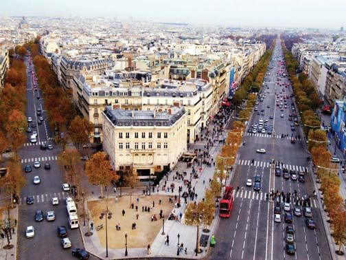 The Arc de Triomphe is a monument that stands in the centre of the Place Charles de Gaulle. It is at the western end of the Champs-Élysées.