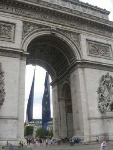 On the inside and the top of the arc there are all of the names of generals and wars fought.