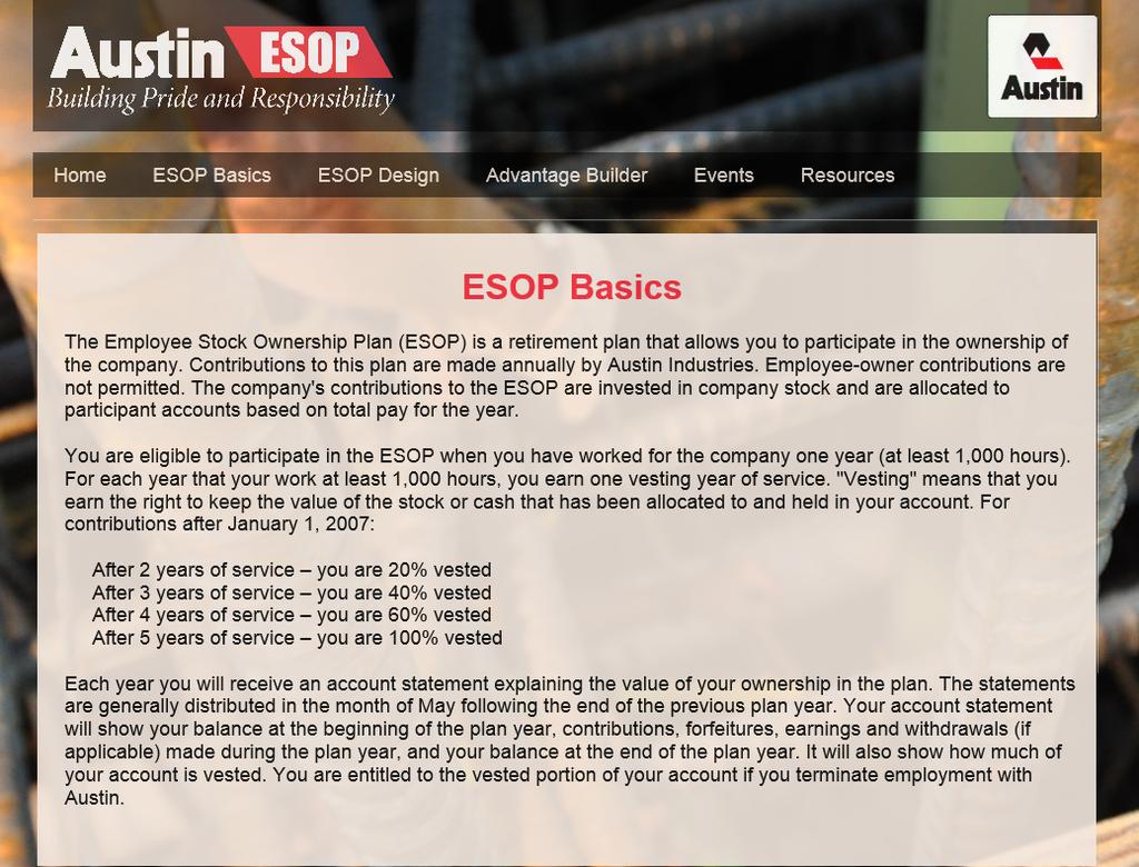 AustinNet - for ESOP news,