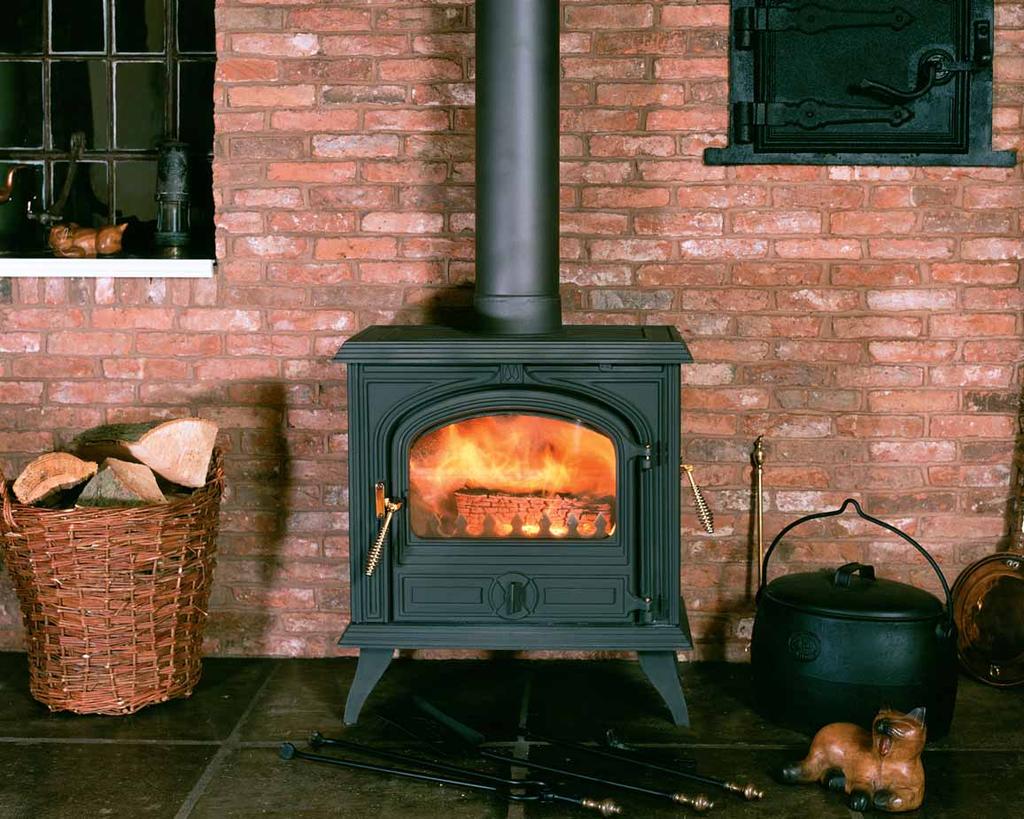 Camargue The Camargue has a different look to many of the Franco Belge stoves; with its distinctive brass coiled handles on the front and side loading doors.