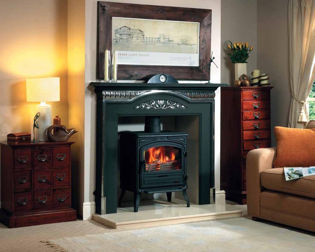 The stove is also available an optional brass finish door to create an individual and striking look in your home.