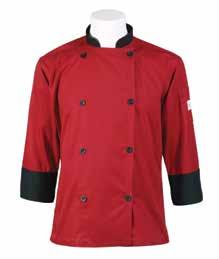 handles Millennia ¾ SLEEVE UNISEX COOK JACKETS Designed for restaurants that want to stand out from the crowd.