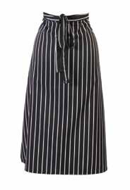 x 9" 40" Long self-ties M60BCS - -Sided Black with white chalk stripe M60BCS - no pocket Black with white chalk stripe SHORT BISTRO APRON Material: 65/5 Poly