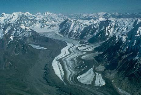 Velocity Profile: Subpolar Glacier Viscoplastic Flow + Sliding Crevasse Fill (dust filling) down-ice deformation -
