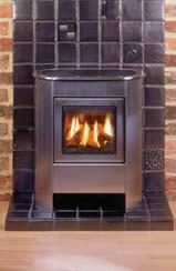 Gas Steel Manhattan Small Gas Steel Manhattan balanced flue in Brushed Stainless Steel with log-effect fire Medium Gas Steel Manhattan rear exit, conventional flue in Anthracite with coal-effect fire