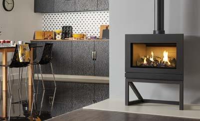 The F670 is ideal for corner installations due to its subtly tapered shape, which is echoed in the specifically designed, geometric Apex stand that elevates the fire for a truly unique designer