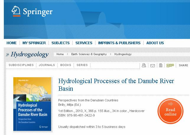 januar 2011 Katedra za splošno hidrotehniko FGG Pomembnejši dosežki KSH FGG Izšla je knjiga»hydrological Processes of the