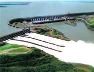 Itaipu Hydroeletric The Itaipu Hydroelectric Plant is the world's largest operation. Being a binational company developed jointly by Brazil and Paraguay on the Paraná River.
