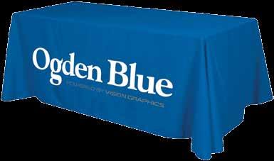 Custom tablecloth colors available. Files will be printed as submitted, in CMYK, unless a PMS color is specified. See the standard color guide on this page.