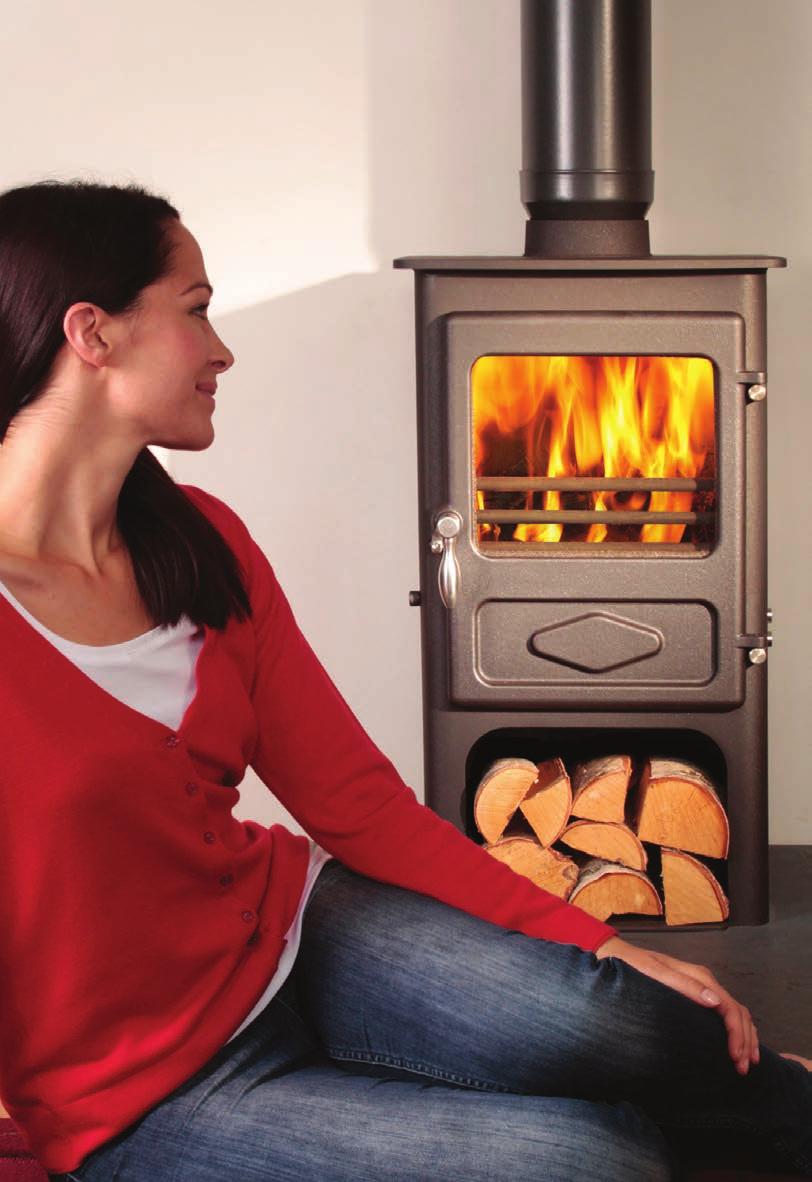 Foxfire The little Foxfire stove has stunning 82% efficiency and benefits from the Woodwarm advanced clean burn air wash system that keeps the glass clear at