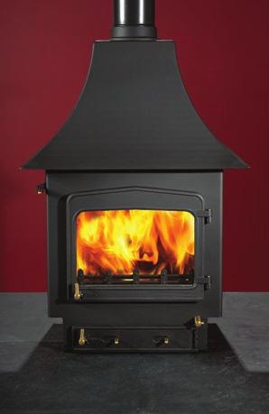 The Fireview 6kW Max log size. 368mm Flue size.