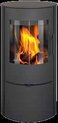 Pedestal option available LAWLEY The Lawley wood burning stove provides a stunning flame