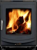The cleverly designed air control allows you to switch between solid fuel and wood as well as controlling the air intake. The end result is exquisite controllability and a magnificent flame picture.