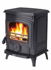Much Wenlock Classic Solid Fuel and Wood Top or Rear Plain No Yes No 195mm 535mm 535mm Heat Circulation Primary and Secondary Air