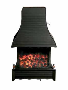 rembr andt A cast iron variation on the open grate, in a contemporary matt black finish. The Rembrandt has a beautifully ribbed canopy hood and front plate. With a heat output up to 3.