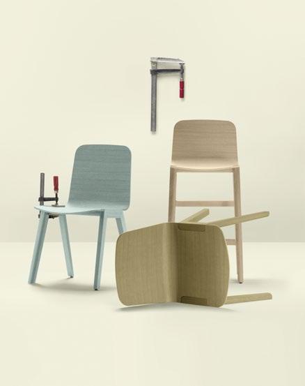 Heldu JOINING SIMPLICITY The Heldu collection has been built following a traditional technic for joining wood elements. The crosspieces of the chair fit into the seat.
