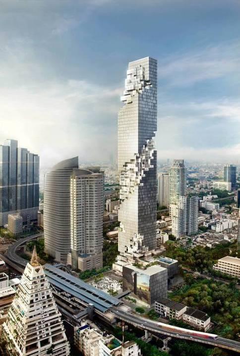 With its distinctive sculptural appearance, MahaNakhon has been carefully carved to introduce a three-dimensional ribbon of architectural