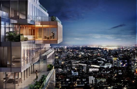 The Ritz-Carlton Residences Bangkok, located on floors 23-72, will range in size