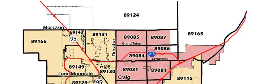 ZIP CODE MAP Las Vegas by Zip Code 800-275-8777 Post Office Locations www.usps.