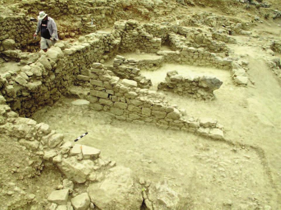 cobble fill layer confirms the existence of later occupation phases that were likely destroyed during the reconstruction of the terrace at the end of the 7th century.