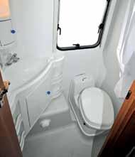1 ADRIA ALTEA 390 DS Washroom is quie small Kichen is well designed, wih mains elecrical sockes close o hand for keles or oasers Only he kichen lockers are fied wih posiive locking caches