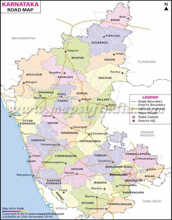 Annexure 2: Road Network Map of Karnataka Source: