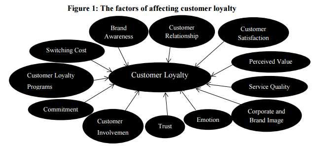 affects customers perception of service delivery that reflects negatively on loyalty. In summary, the various factors affecting customer loyalty can be conceptualized as shown in figure 1.