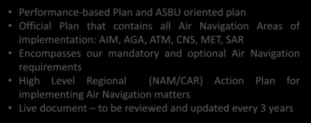 RPBANIP NAM/CAR Regional Performance-based Air Navigation Implementation Plan (RPBANIP)?