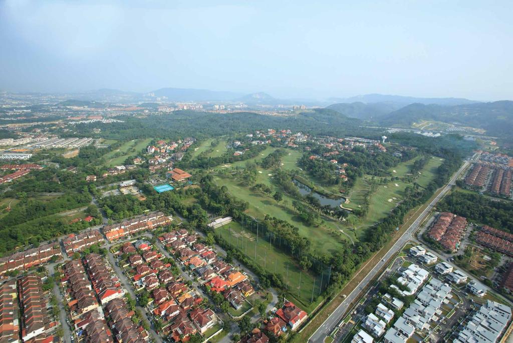 The Brymwood Twin Villas The Brymgate Villa Safira Luxurious Bungalows Mahogany Park Apartments Aerial view of the Saujana Impian Premier Residential Enclaves and the Impian Golf & Country Club