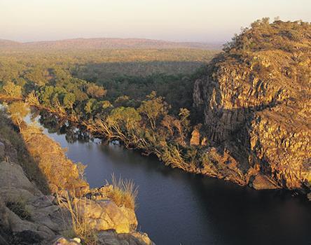 North-east of Katherine is the Nitimiluk National Park, which covers an area of almost 300,000 hectares and is home to the remarkable Katherine Gorge (in fact a series of gorges, 13 in total,