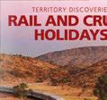 brochure featuring Northern Territory Rail and Cruise Holiday options.