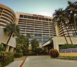 2013 Cuba Accommodations Spend a night at the first class Hilton Miami Airport Hotel set on a private peninsula.