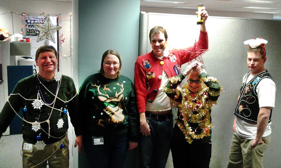 Holiday Fun Ugly sweater contests were a popular event recently in the Eisenhower Building.