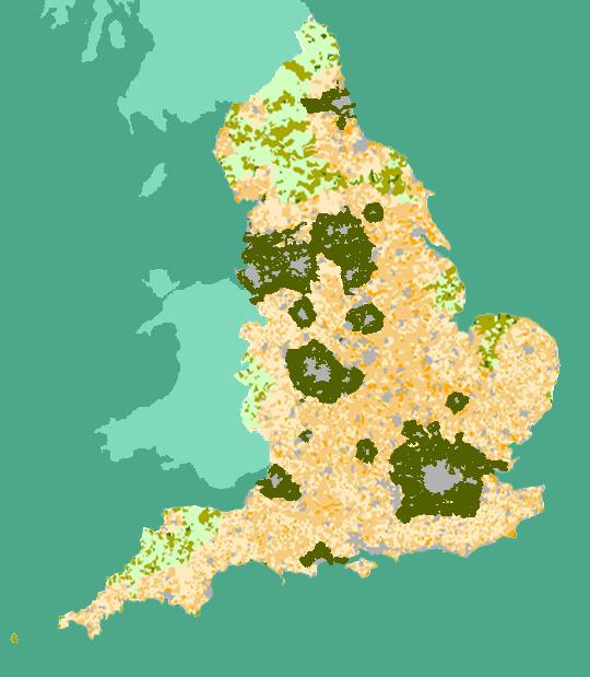 DEFRA urban and rural land use with extent