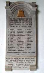 Essex Association of Change Ringers Roll of Honour TO THE MEMORY OF THE MEMBERS OF THE ESSEX ASSOCIATION OF CHANGE RINGERS WHO FELL IN THE GREAT WAR 1914-1918 THEIR BROTHER RINGERS DEDICATE THIS
