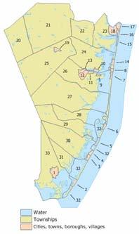 The county is located 50 miles east of Philadelphia, 70 miles south of New York, and 25 miles north of Atlantic City.