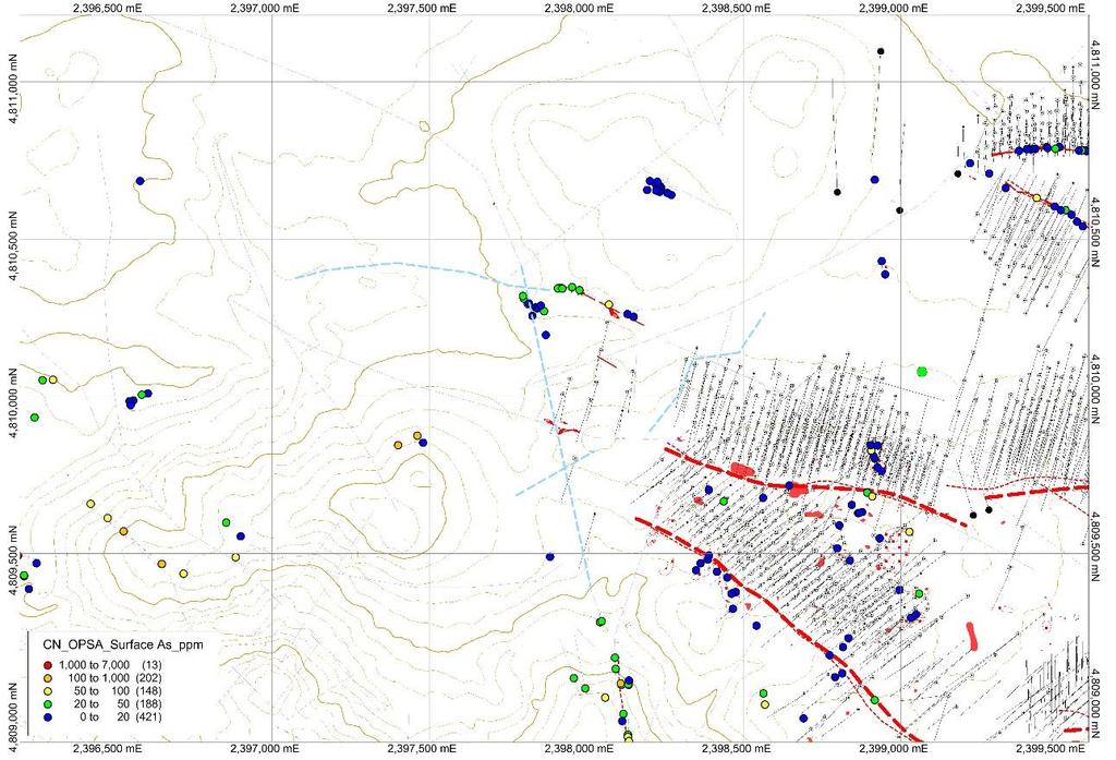 Mariana West Area Drill program to test the potential of the West continuity of
