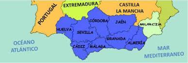 Andalusia is in the south of Spain and it is bounded on the north by Extremadura and