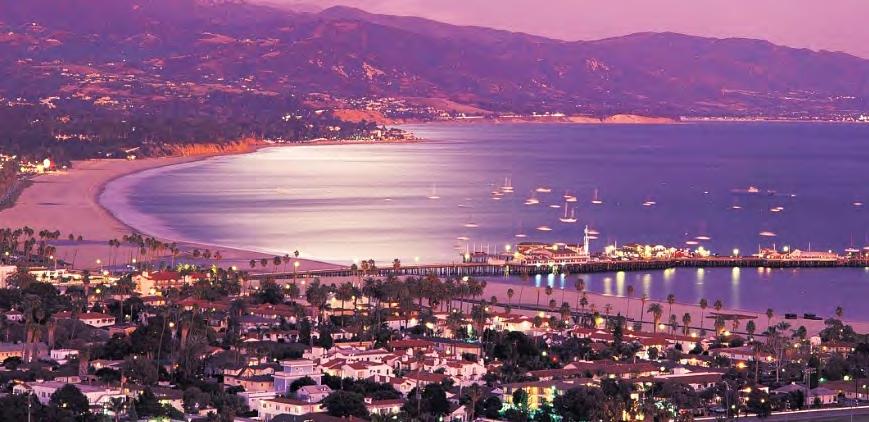 Located on a pristine coastline approximately 337 miles south of San Francisco and 93 miles north of Los Angeles, Santa Barbara is nestled between the Pacific Ocean and the