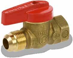 Series 0190231 rass Gas all Valve, Flare x FIP 200 psi WOG One piece low-out proof stem S approved (NSI z21.