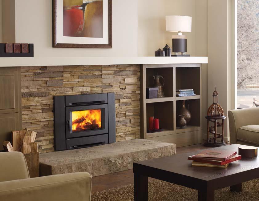 UP TO 14 HOURS* BURN TIME Pro-Series CI2600 shown with low profile faceplate. EPA CERTIFIED 86% EFFICIENCY 22" MAX. LOG SIZE 250 SQ. IN. VIEW AREA 40 lbs MAX. WOOD LOAD 2.6 CU. FT. FIREBOX 1.8 g/hr.
