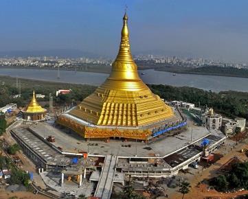 The pagoda consists of three sub-domes.